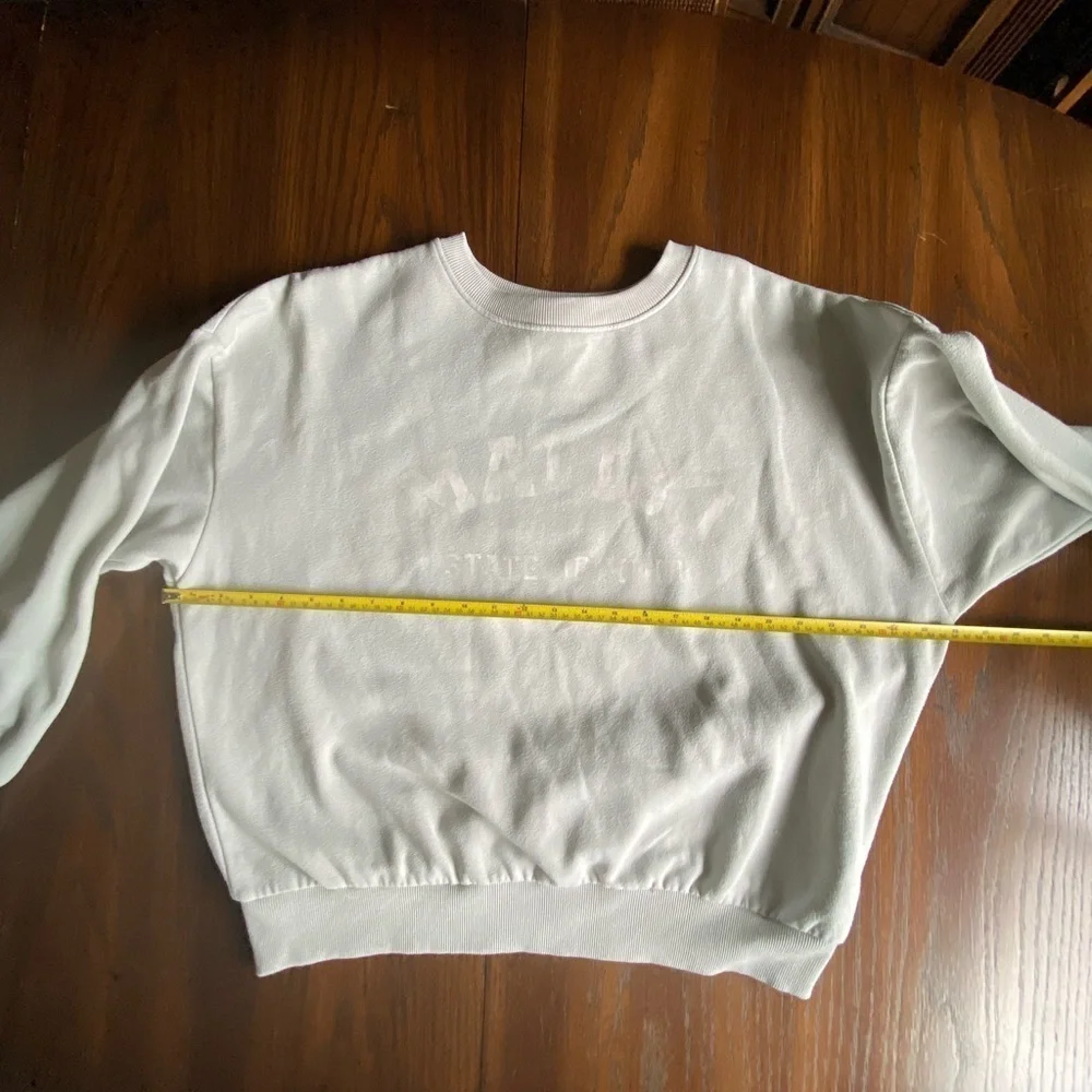 H&M Sage Green Malibu Graphic Sweatshirt Small - Picture 10 of 12